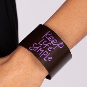 Leather Brown - Purple